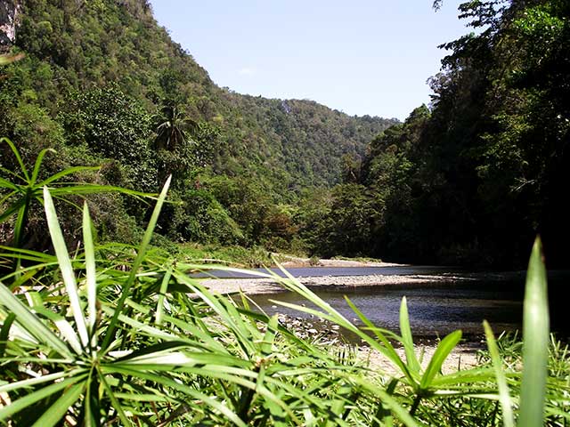 Landscape in the Cañon de Yumurí trail